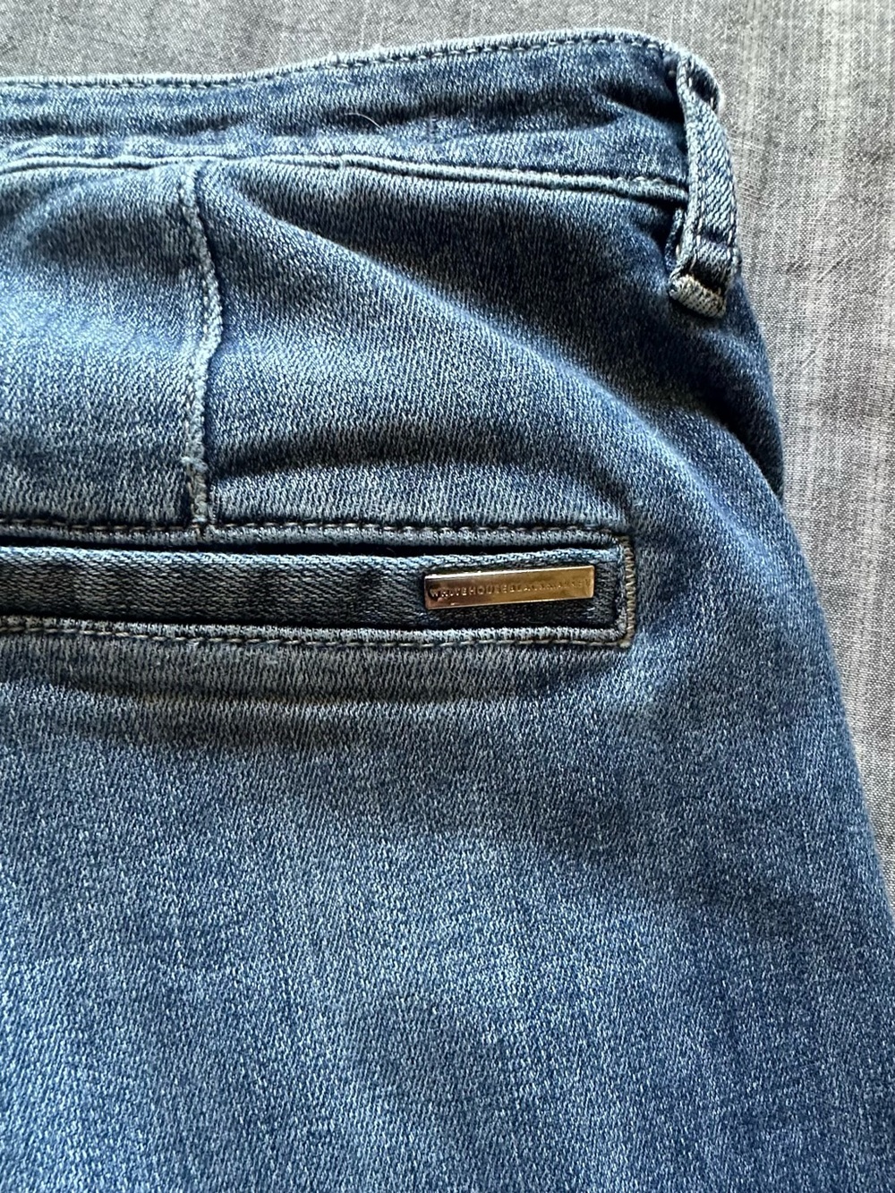 White House Black Market Blue Flare Wide-Leg Jeans - Picture 5 of 5